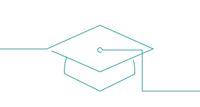 Icon showing a mortarboard