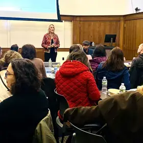 Dr. Beth Fisher-Yoshida leads a workshop dedicated to helping faculty across the Columbia campus navigate difficult conversations.